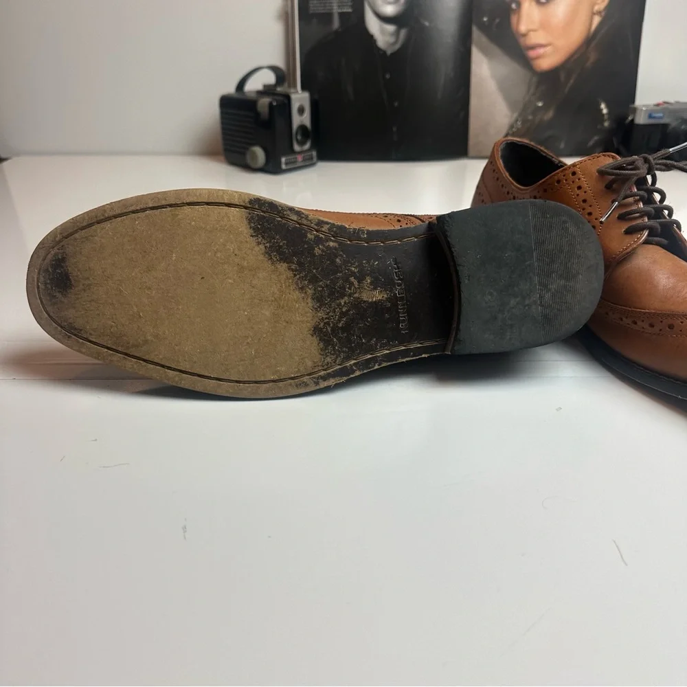 Nunn Bush Tan Leather Oxford Shoes